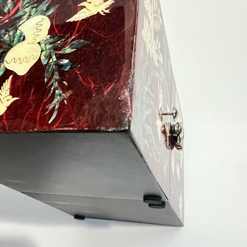 NEW Mother-of-Pearl Jewelry Box with 4 Drawers- KOREAN Traditional Lacquer Craft - Picture 16 of 16